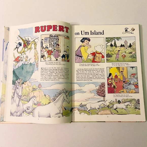 Vintage 1988 Rupert Daily Express Annual  Book Hardcover - Picture 11 of 16